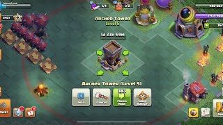 Upgrading Archer Tower to Level 6 Clash of Clans [upl. by Fulmer]