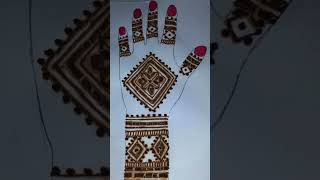 Geometric Mehndi Design shorts viral [upl. by Paulo973]