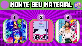 🎒📒📔📝✏️MONTE SEU MATERIAL ESCOLAR  QUIZ DE ESCOLHAS [upl. by Mirabelle]