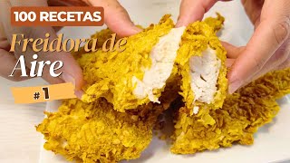 🍗 Pollo FRITO en FREIDORA de AIRE Estilo KFC 🔥 ¡Súper CRUJIENTE y JUGOSO 😋 100 Recetas en Airfyer [upl. by Laurance]