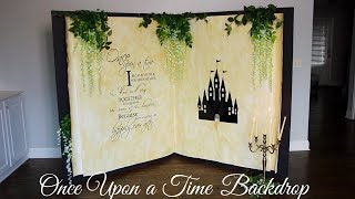 Once Upon a Time Story Book Backdrop Tutorial  Dollar Tree DIY Backdrop [upl. by Hwu]