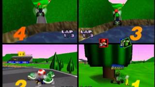 Midnight Gaming Mario Kart 64 4 Player VS Part 2 [upl. by Lechner]