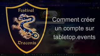 Comment créer votre compte sur Tabletopevents [upl. by Concoff]