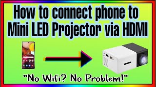 HOW TO CONNECT PHONE TO MINI LED PROJECTOR [upl. by Ayanahs495]