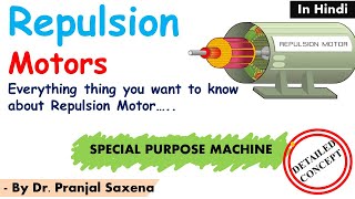 L46 Repulsion Motor in Hindi l 1Phase Induction Motor  Special Purpose Machine [upl. by Gloriane]