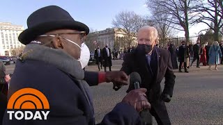 Joe Biden Speaks With Al Roker Along Parade Route ‘It Feels Great’  TODAY [upl. by Arella]