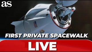 FIRST PRIVATE SPACEWALK in HISTORY LIVE  SpaceX [upl. by Ileray]