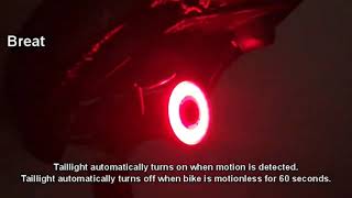 XLite100 Smart Bike Taillight wSeat Post Mount Auto OnOff wMotion Sensing Brake Warning Light [upl. by Hekking597]