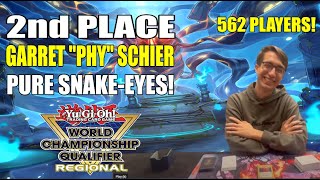 YuGiOh Regional 2nd Place Pure SnakeEyes ft Garret quotPhyquot Schier Santa Clara 500 players [upl. by Rosol854]