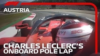 Charles Leclercs Onboard Pole Lap  2019 Austrian Grand Prix  Pirelli [upl. by Afirahs775]