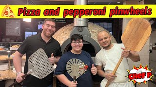 🍕 Pizza and pepperoni pinwheels  Chef P  Lorenzos Pizzeria Glen Cove [upl. by Brunella]