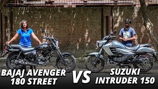 Bajaj Avenger 180 Street vs Suzuki Intruder 150 Comparison [upl. by Liw328]