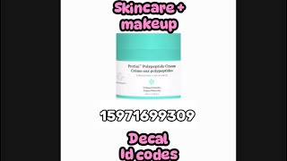 Skincare  Makeup decal id codes 444 uuu💓 [upl. by Ahsemed]