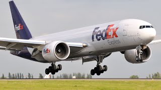 Emergency crash landing FedEx Boeing 777 at Montijo Airport [upl. by Deehan]