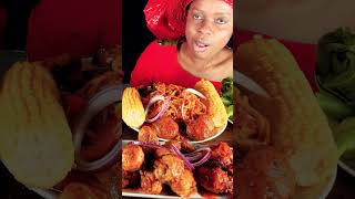 ASMR EATING NOODLES NO TALKING ASMR FRIED CHICKEN SPICY MUTTON CURRY AND EATING WITH HANDS ASMR [upl. by Eenahc]