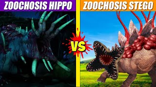 Zoochosis Hippo vs Zoochosis Stegosaurus  SPORE [upl. by Yziar]