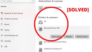 Solved Microsoft Print to PDF Not Working on Windows 10  Microsoft Print to PDF Driver missing [upl. by Suirred]