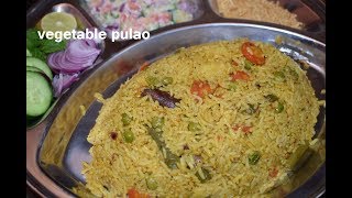 Vegetable Pulao  Hotel style Vegetable Ricebath  Tasty ತರಕಾರಿ ಬಾತ್ in 20min [upl. by Hirasuna]