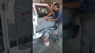 Maruti Omni one side paintjob automobile restoration paintjob shortsfeed shortsfeed viralvideo [upl. by Rdnaskela]