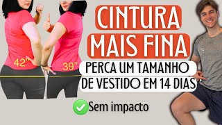 Faça estes exercícios para uma cintura mais fina em 14 dias  Treino em casa sem equipamento [upl. by Elsilrac]