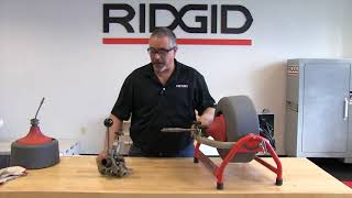 How to remove and reinstall the power feed on the RIDGID K3800 drum machine [upl. by Rolyt]