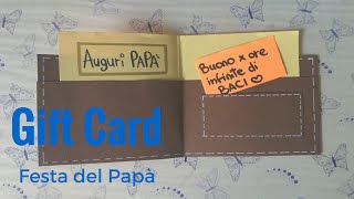 DIY Biglietto fai da te per festa del Papà ❤ Fathers day card tutorial [upl. by Ilene]