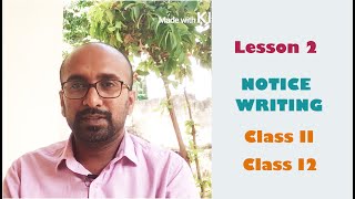 Lesson 2 Notice Writing Class 11 and 12 English Core CBSE [upl. by Gonzalo163]