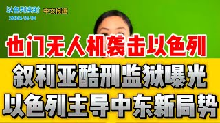 也门无人机袭击以色列亚内夫 以色列主导中东新局势 叙利亚酷刑监狱曝光 德鲁兹国家计划浮现【12月10日晚间播报】 [upl. by Milt]