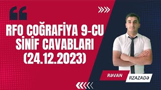 RFO Coğrafiya 9cu sinif cavabları 24122023 [upl. by Eudosia]