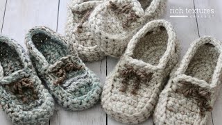 Fireside Slippers Crochet Pattern [upl. by Zachar]