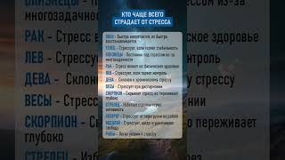 👆 Ежедневные гороскопы по ссылке в канале Кто чаще всего страдает от стресса [upl. by Cosmo487]