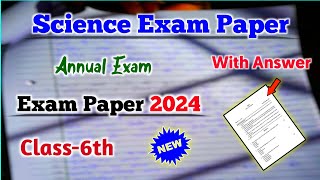 6th Class Science Question Paper 2024 Government  6th Class Science SA 2 Paper  Solution For You [upl. by Naesar451]