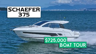 725k  2024 Schaefer 375 Luxury Yacht Walkthrough [upl. by Anillehs]