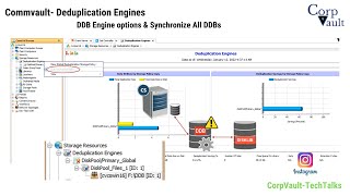 Commvault  Deduplication Engines Monitoring options amp Synchronize All DDBs Part01 [upl. by Ahsel]