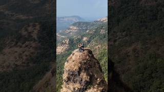 360 Degree Drone View of Vajir Pinnacle😳  pinnacle  climbing  scary  thriller  adventure [upl. by Ozan588]