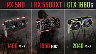 RX 580 vs RX 5500XT vs GTX 1660 Super  1080P 1440P and 1440P UW Gaming Benchmarks [upl. by Oscar]