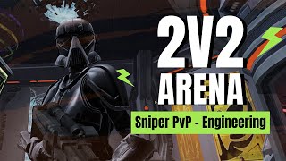 Arena PvP SWTOR 2v2  Sniper  Engineering  PvP 75 [upl. by Mendes]