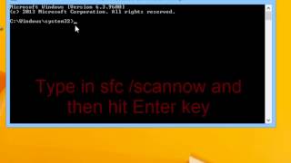 How to Run sfc scannow command in Windows 8 [upl. by Ruddy624]