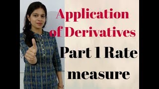 Application of Derivatives  Ch 6  Class 12 Maths  Part 1 Rate measure  CBSE JEE [upl. by Danya861]