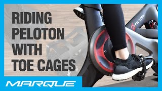 Riding Peloton With Toe Cages  How To Ride With Regular Shoes  Tips amp Tricks For Peloton Riders [upl. by Ardnuaek118]