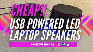 CHEAP USB Powered LED Speakers For Your Laptop  Sanyun SW102 [upl. by Tabby]