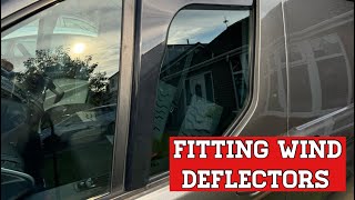 Fitting wind deflectors Installation amp review of wind deflectors to my ford Transit Custom Camper [upl. by Eceirehs]