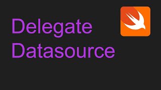 Delegate and Datasource pattern in Swift 5 Xcode 11 iOS  2020 [upl. by Pasadis]