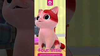 Ten Little Kitties  Short  Jungle Friends Nursery Rhymes  Cute Cat Song [upl. by Alister952]