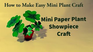 Mini Paper Plant Craft Easy Make [upl. by Allison]