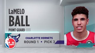 LaMelo Ball drafted No 3 overall by the Charlotte Hornets  2020 NBA Draft [upl. by Norbert]