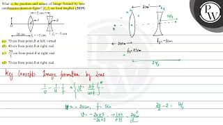 What is the position and nature of image formed by lens combination shown in figure are focal [upl. by Atilegna]