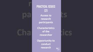 Practical Issues  60 Second Sociology GCSE Research Methods [upl. by Isyed]