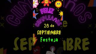 ♥ Felicitaciones de cumpleaños divertidas 28 de septiembre ♥ 🎉 Tarjetas animadas de CUMPLEAÑOS [upl. by Dwane28]