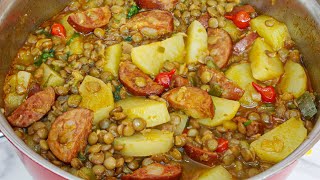 LENTILHA COM CALABRESA E BATATAS A FORMA MAIS RÁPIDA DE FAZER  Nandu Andrade [upl. by Candace]